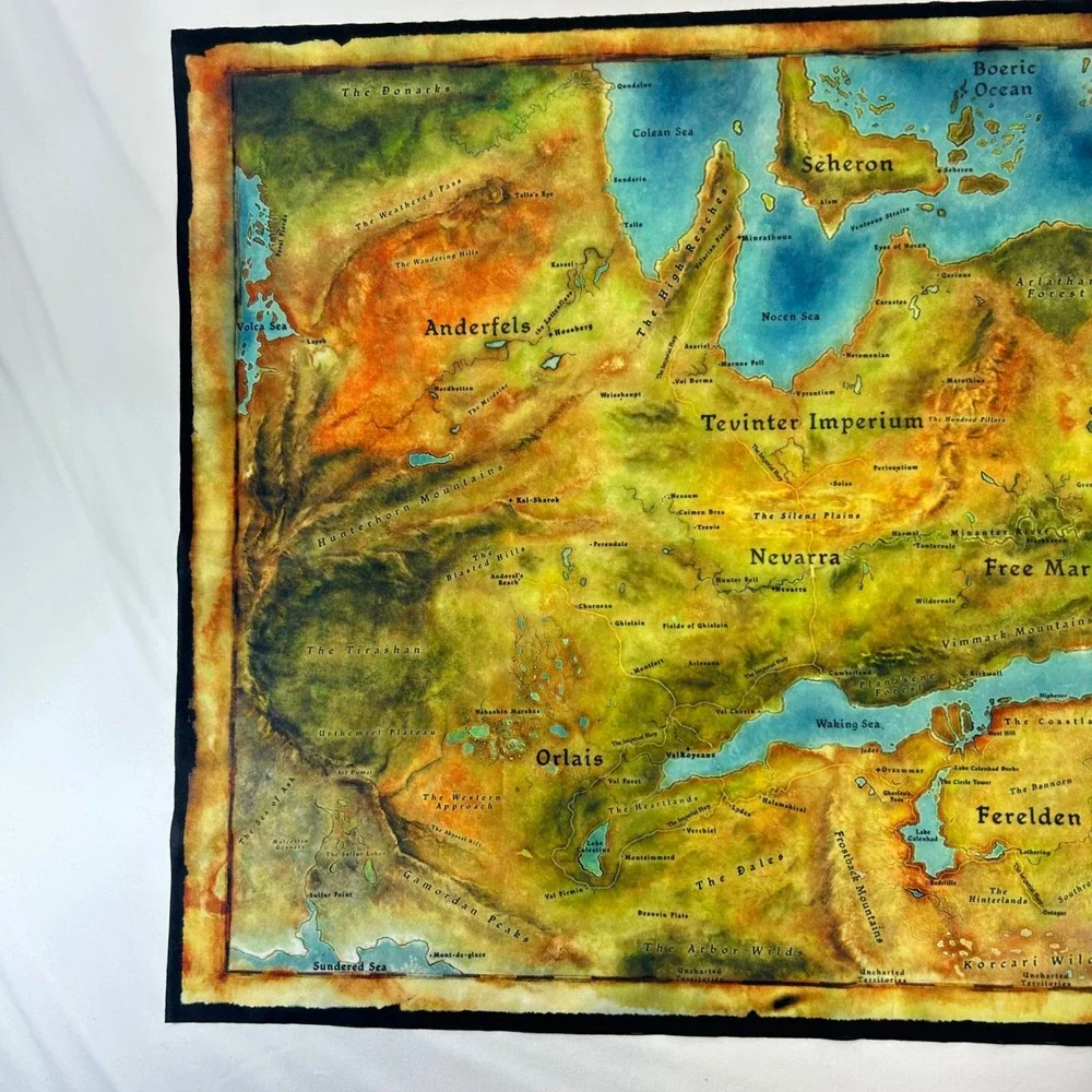 Dragon Age Inquisition Inquisitor's Edition Cloth Map of Thedas